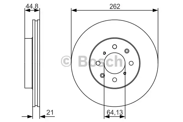 0986479R80 BOSCH Тормозные диски