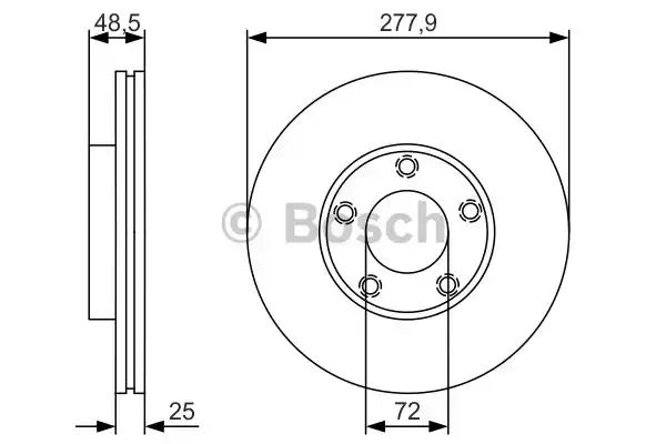 0986479R83 BOSCH Тормозные диски