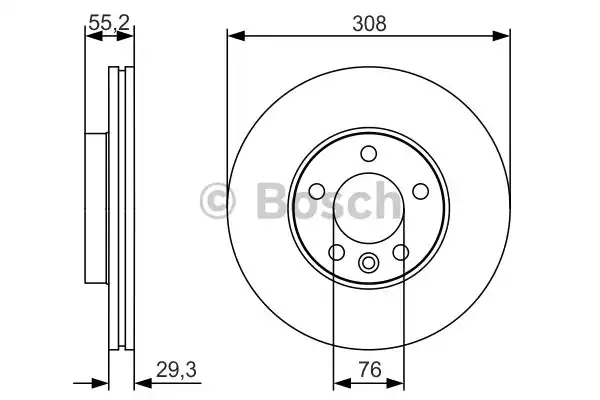 0986479R84 BOSCH Тормозные диски