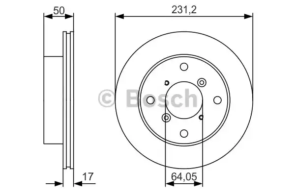 0986479R96 BOSCH Тормозные диски