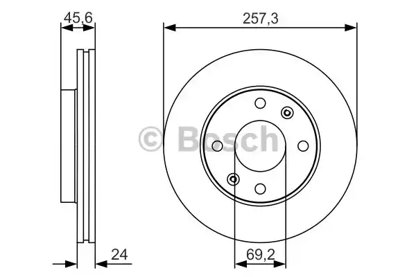 0986479S03 BOSCH Тормозные диски