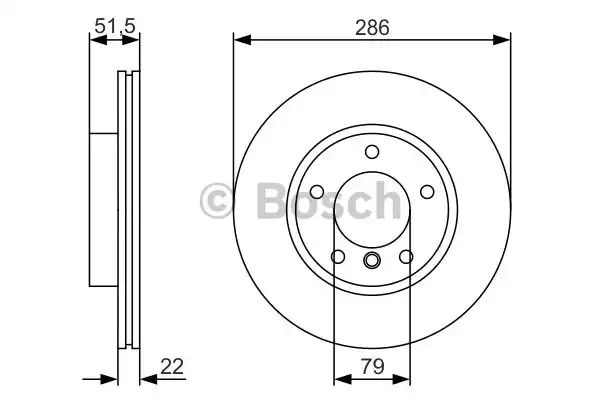 0986479S10 BOSCH Тормозные диски