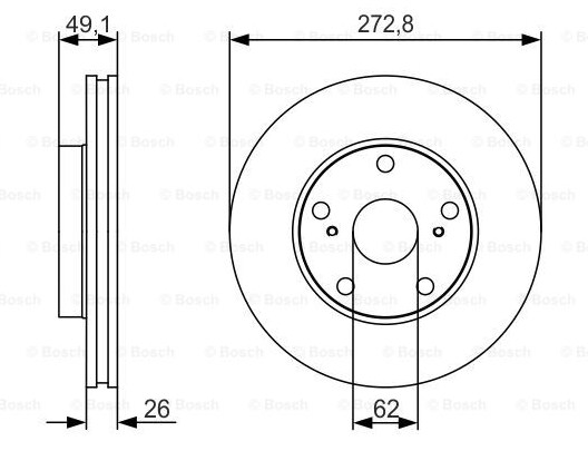 0986479S16 BOSCH Тормозные диски