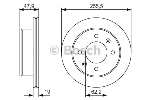 0986479S21 BOSCH Тормозной диск