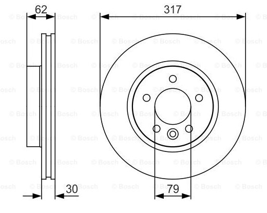 Тормозной диск BOSCH 0986479S25