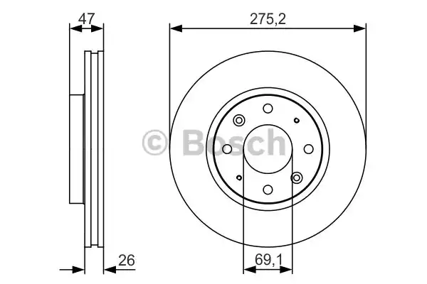 Тормозной диск BOSCH 0986479S28