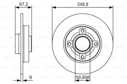 0986479S42 BOSCH Тормозные диски