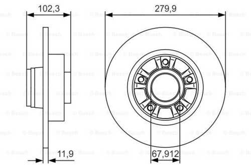 Тормозные диски BOSCH 0986479S44