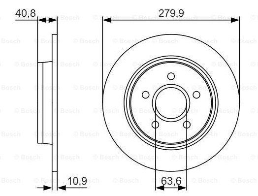 0986479S49 BOSCH Тормозные диски