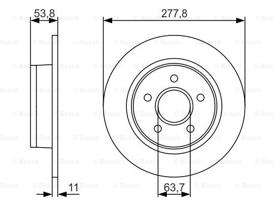 Тормозной диск BOSCH 0986479S51