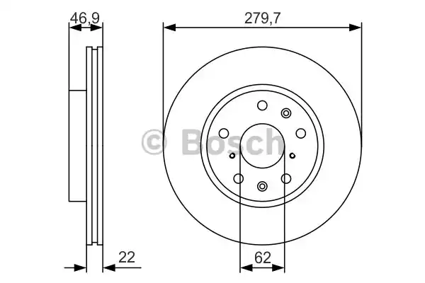 0986479S58 BOSCH Тормозные диски