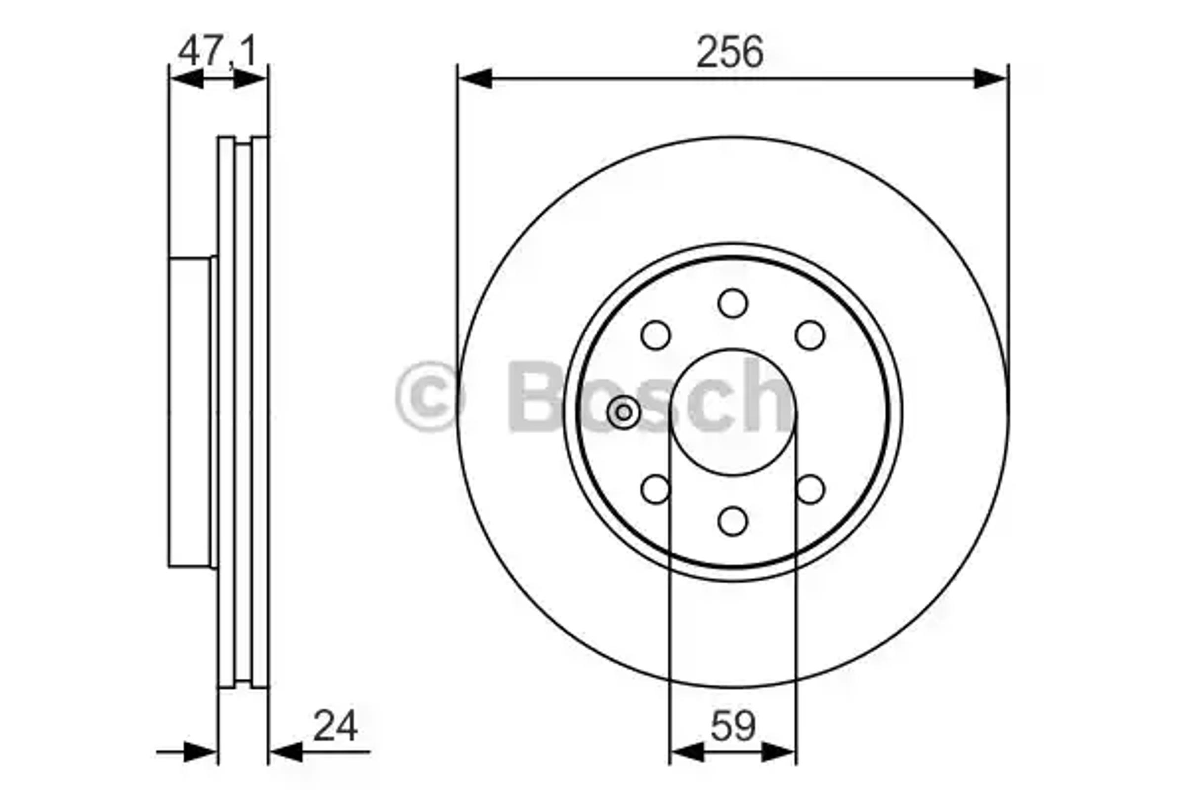 0986479S65 BOSCH Диск тормозной