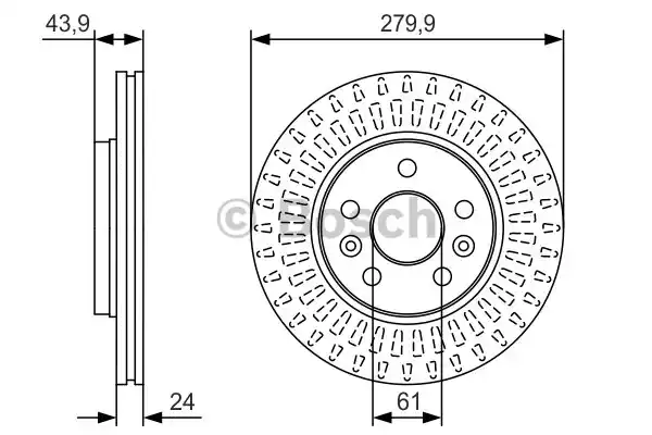 0986479S66 BOSCH Диск тормозной