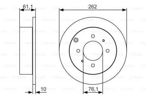 0986479S68 BOSCH Диск тормозной