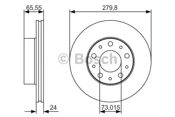 0986479S70 BOSCH Тормозные диски