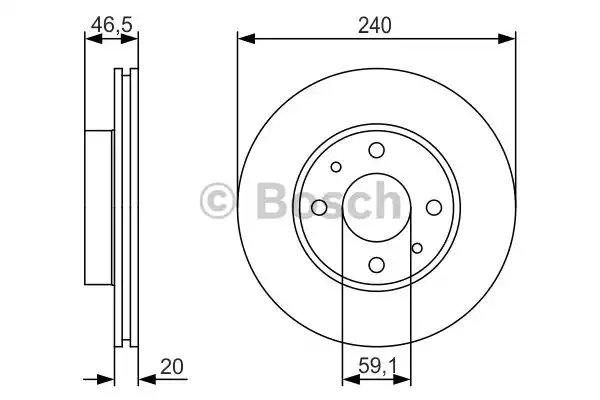 Тормозной диск BOSCH 0986479S74