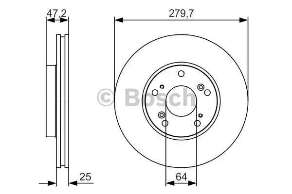 Тормозной диск BOSCH 0986479S82