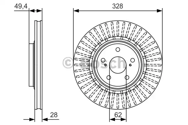 Тормозной диск BOSCH 0986479T00