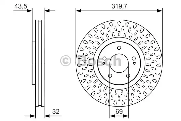 Диск тормозной BOSCH 0986479T01