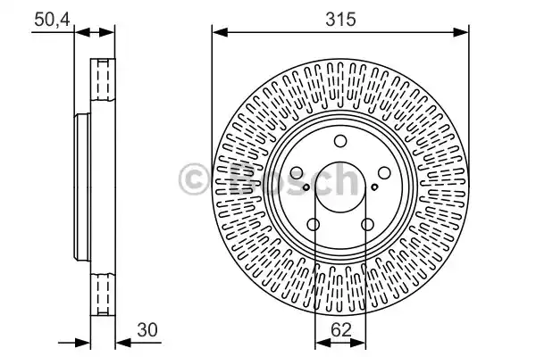Тормозной диск BOSCH 0986479T40