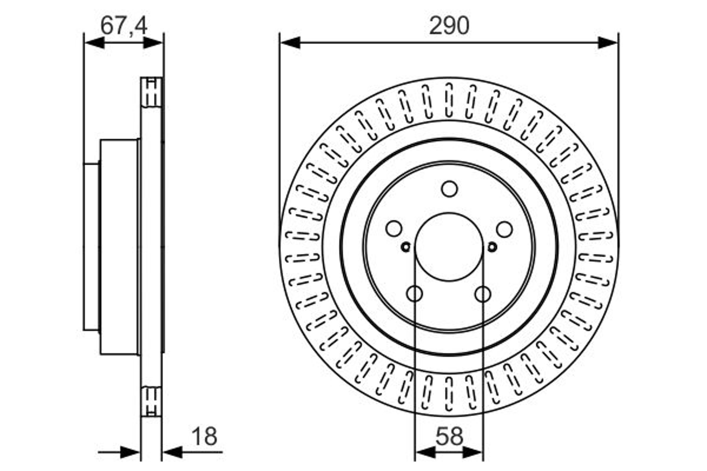 Диск тормозной BOSCH 0986479T56