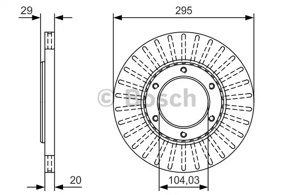 Диск тормозной BOSCH 0986479U33