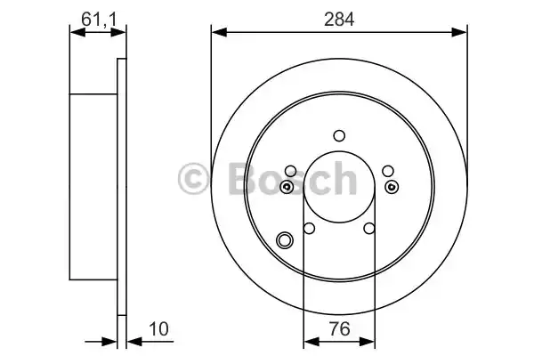 0986479U37 BOSCH Тормозные диски