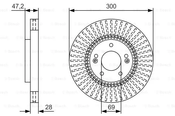 Тормозные диски BOSCH 0986479U43