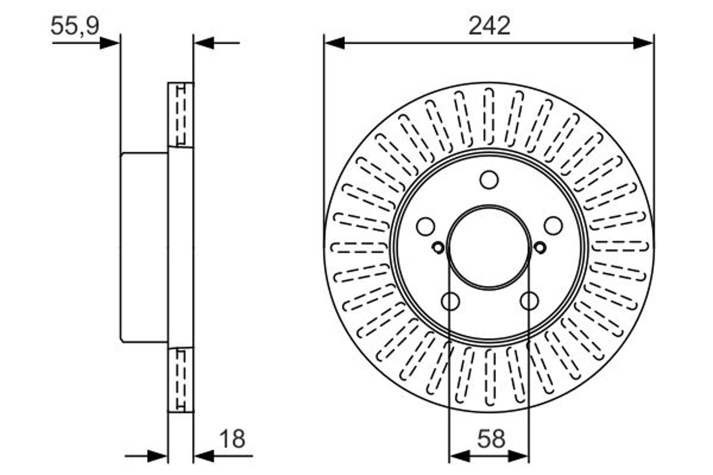 Диск тормозной BOSCH 0986479U69