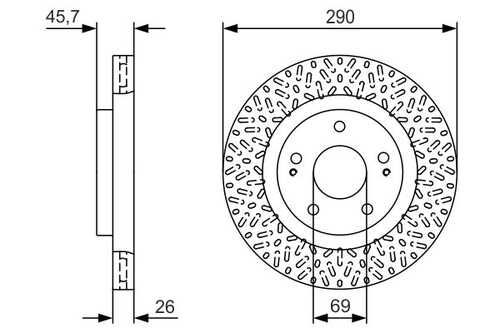 Диск тормозной передн BOSCH 0986479U80