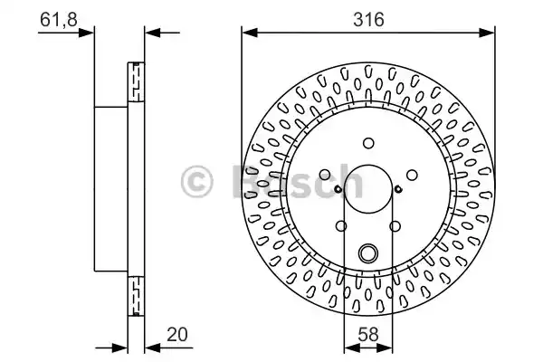Тормозной диск BOSCH 0986479V05
