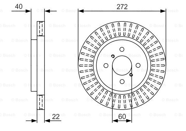 Тормозной диск BOSCH 0986479V08