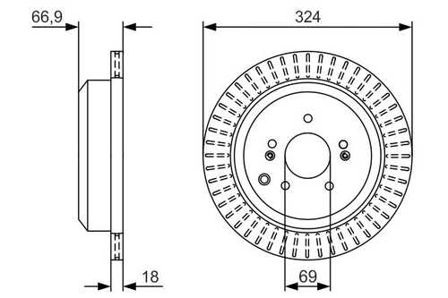 Тормозной диск BOSCH 0986479V10
