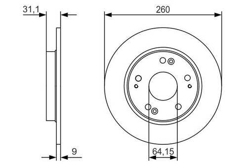 0986479V21 BOSCH Диск тормозной