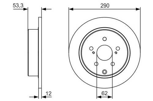 Тормозной диск BOSCH 0986479V25
