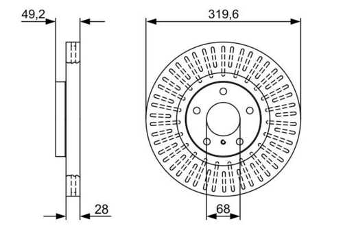 Тормозной диск BOSCH 0986479V60