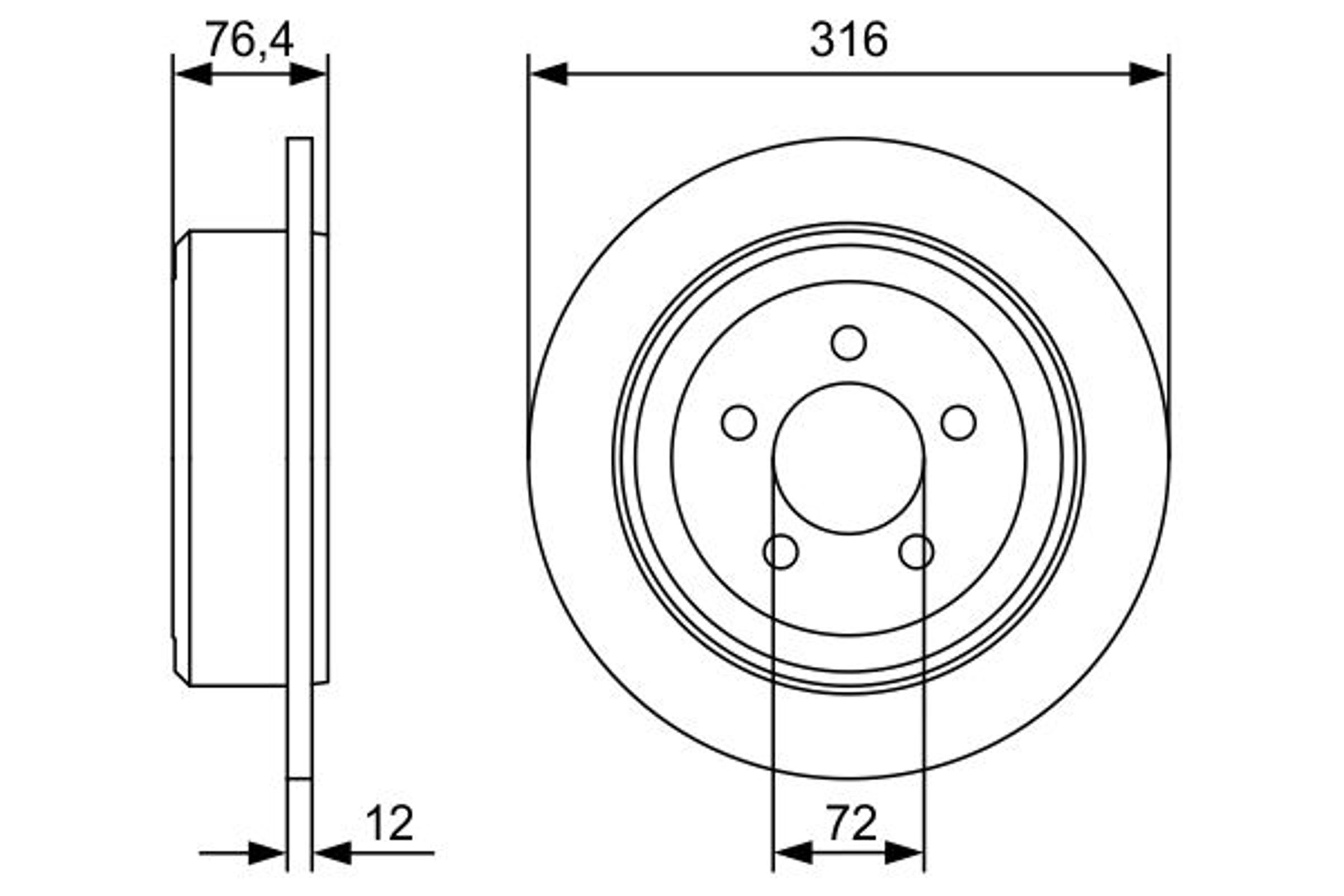 Диск тормозной BOSCH 0986479W22