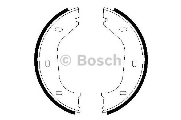 Колодки тормозные барабанные BOSCH 0986487202