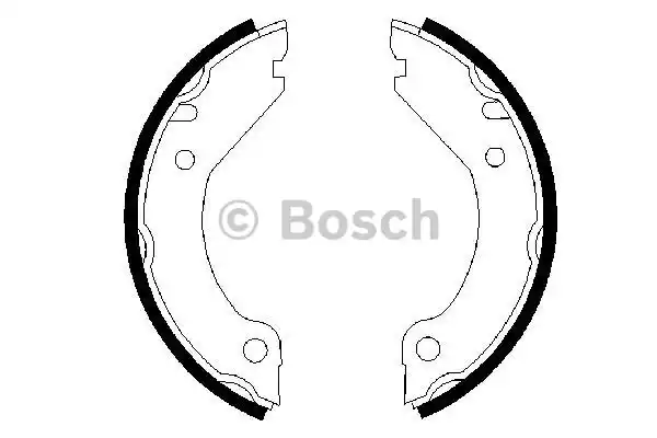 Колодки тормозные барабанные BOSCH 0986487215