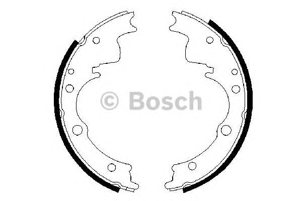 Колодки тормозные барабанные BOSCH 0986487287