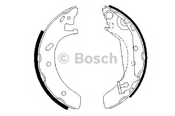 Колодки тормозные барабанные BOSCH 0986487523