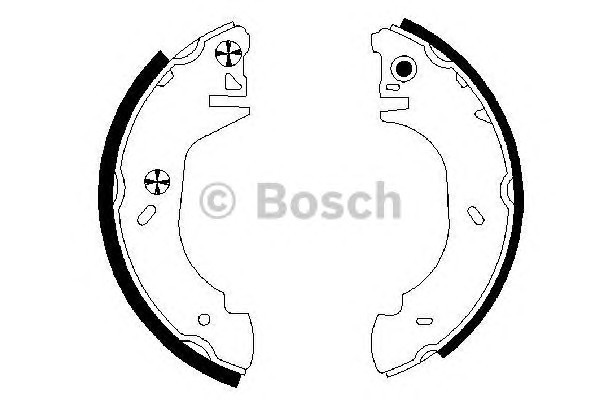 Колодки тормозные барабанные BOSCH 0986487524