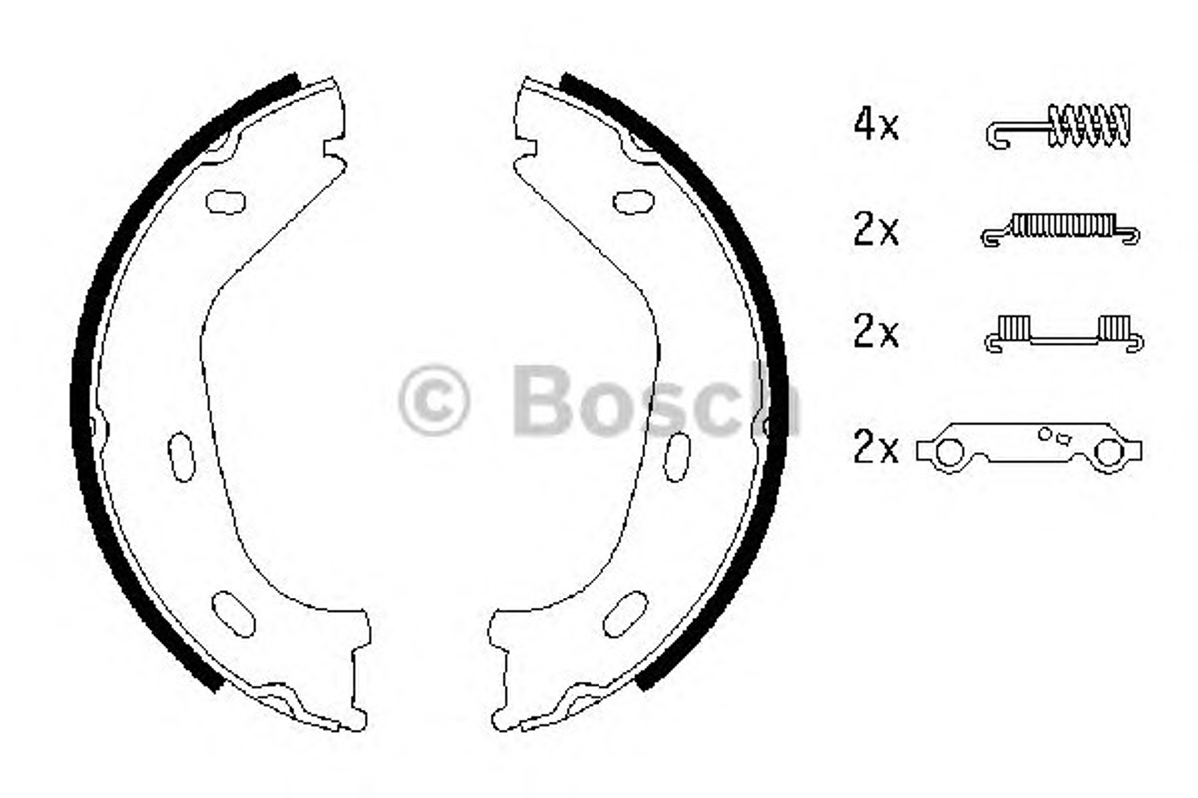 Колодки ручника BOSCH 0986487542