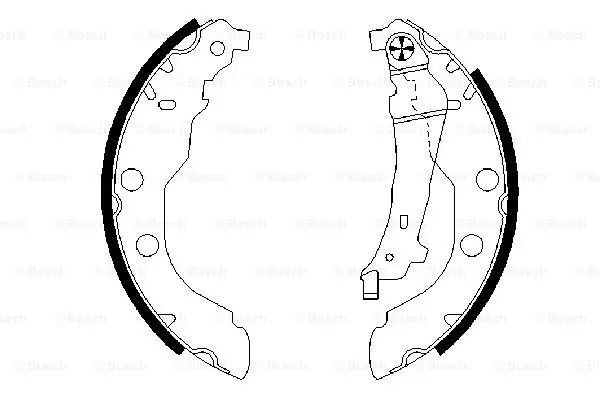 Колодки тормозные барабанные BOSCH 0986487549