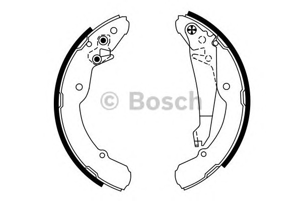 Колодки тормозные барабанные BOSCH 0986487555