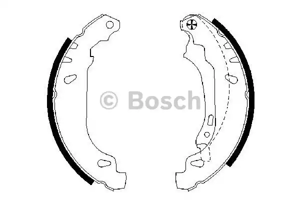 Колодки тормозные барабанные BOSCH 0986487556