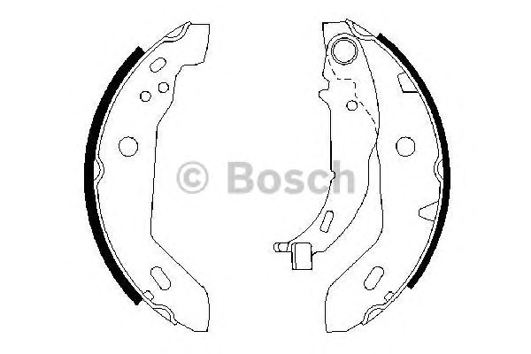 Колодки тормозные барабанные BOSCH 0986487565