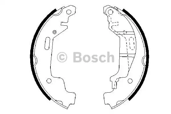 Колодки тормозные барабанные BOSCH 0986487576