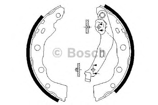 Колодки тормозные барабанные BOSCH 0986487577