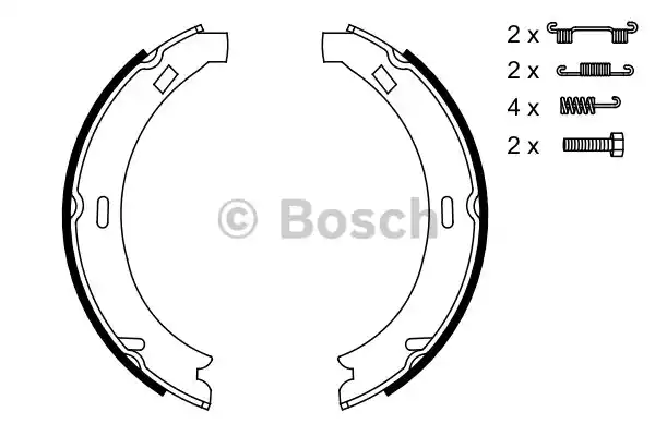 Колодки тормозные барабанные BOSCH 0986487582